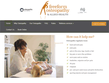 Tablet Screenshot of freeformosteopathy.com.au